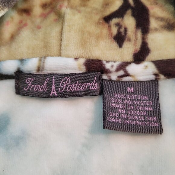 French Postcards The Wild West Ranch Sequined Velour Zip Up Hoodie Size Medium - Picture 3 of 14